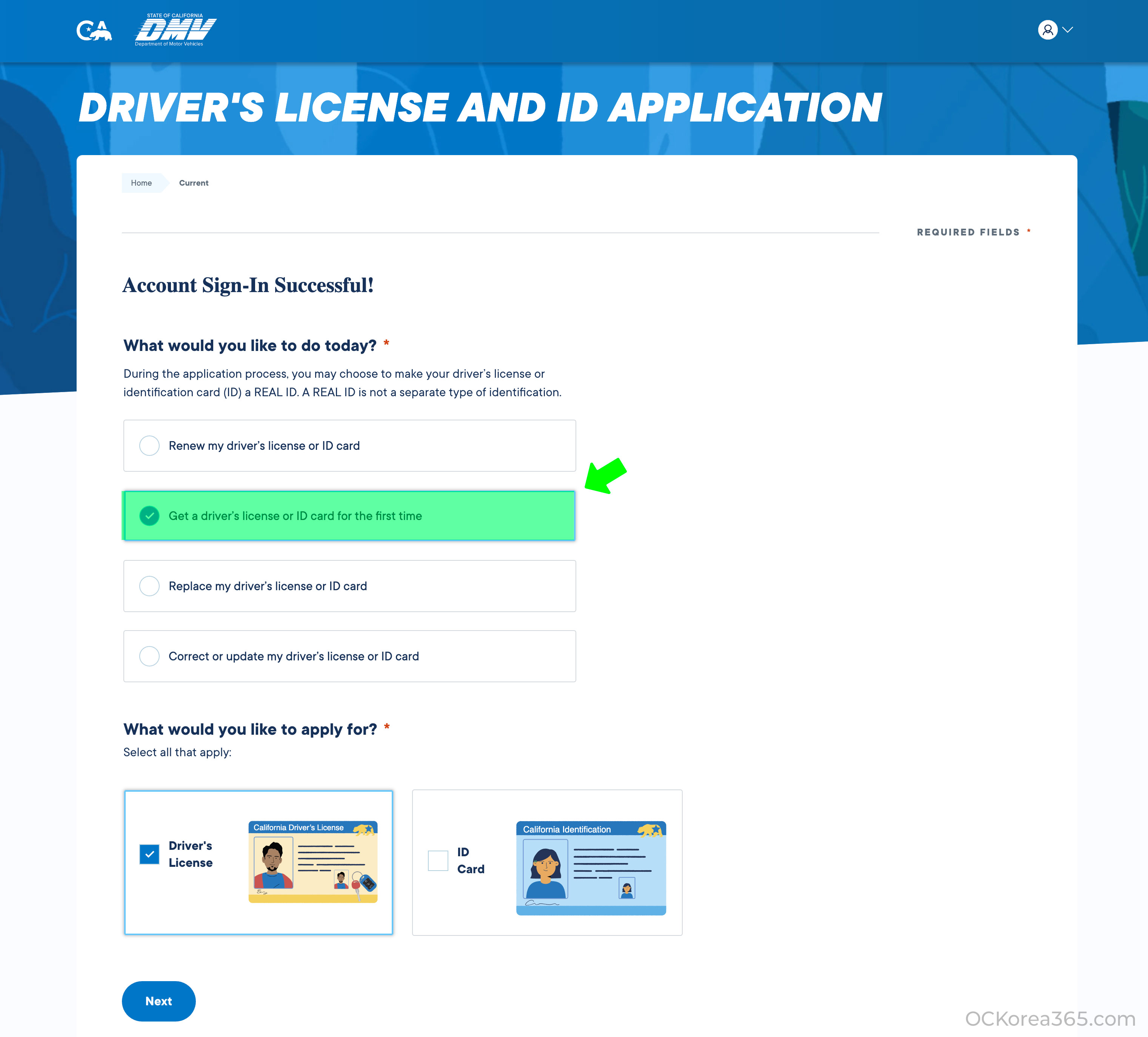 Get a driver's license or ID card